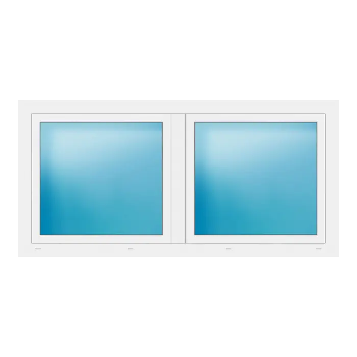 Zweiflügeliges Fenster 184x90 cm Weiß