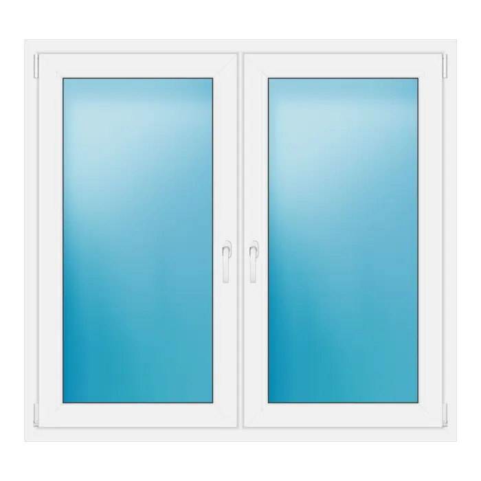 Zweiflügeliges Fenster 143x133 cm Weiß