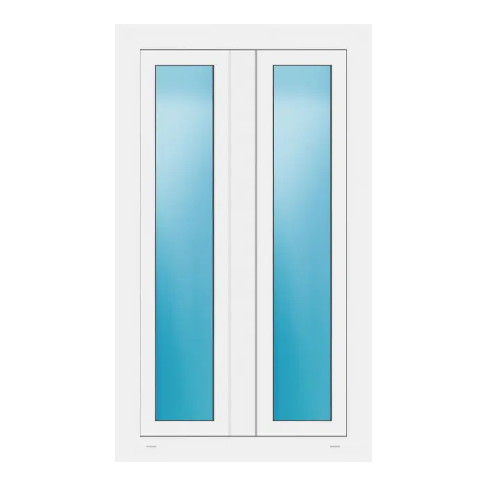 Zweiflügeliges Fenster 80x136 cm Weiß