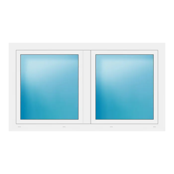 Zweiflügeliges Fenster 168x95 cm Weiß
