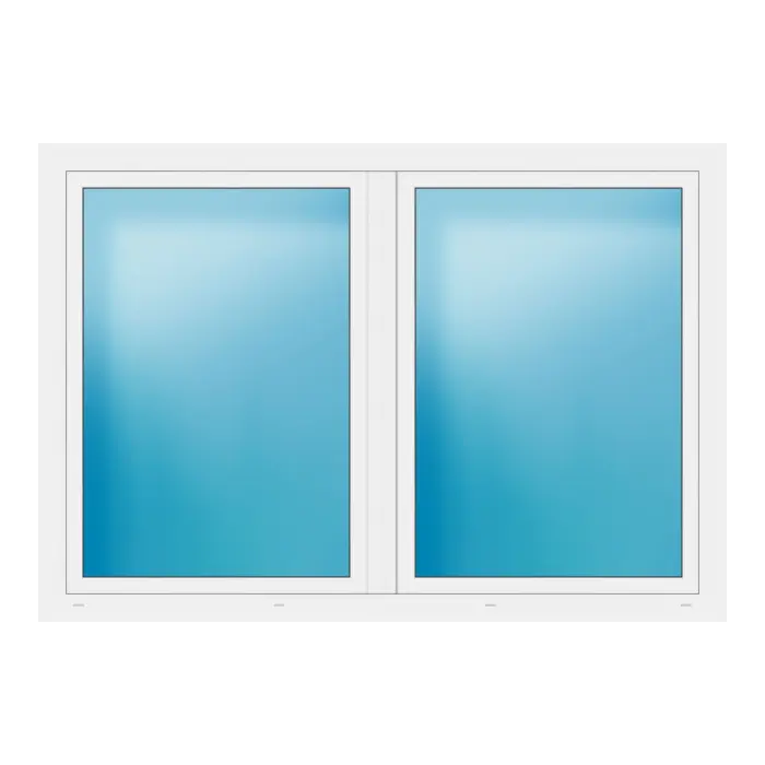 Zweiflügeliges Fenster 195x135,5 cm Weiß