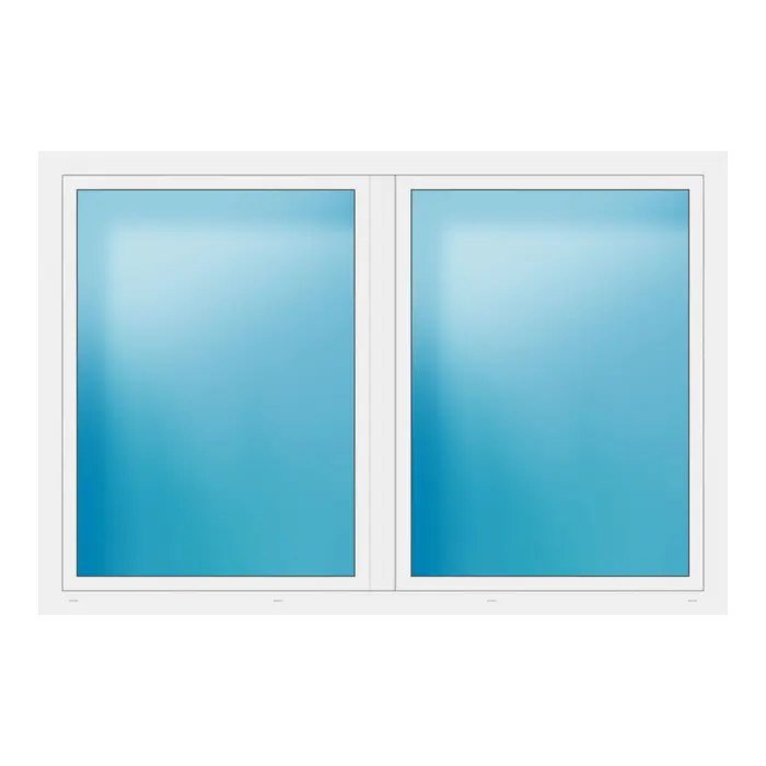 Zweiflügeliges Fenster 226x152 cm Weiß
