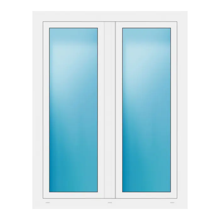 Zweiflügeliges Fenster 116x148 cm Weiß