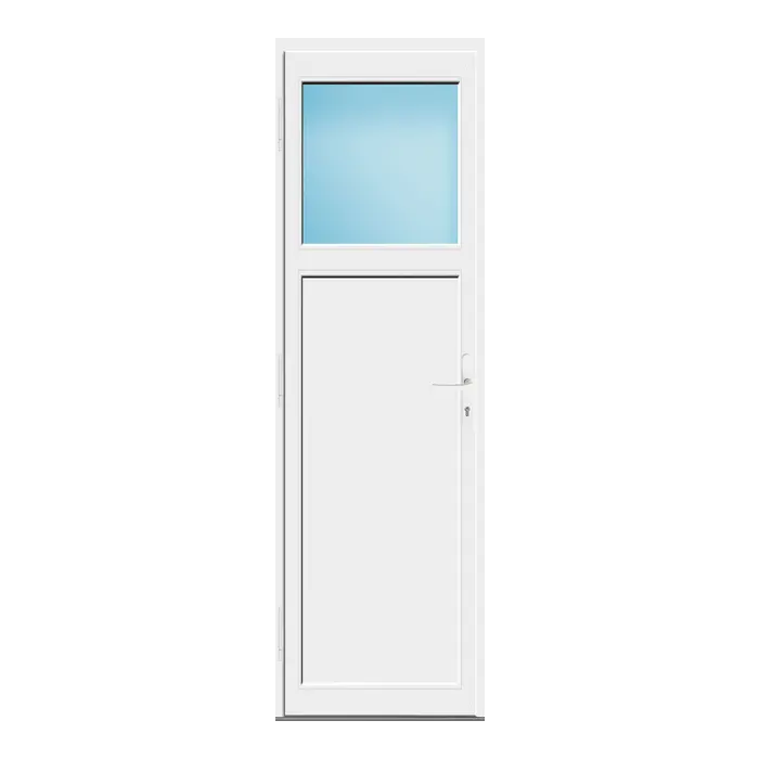 Nebeneingangstür 68x222 cm Anthrazitgrau genarbt 1/3 Glas