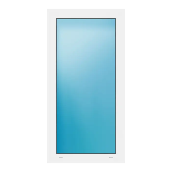 Festverglasung 64x126 cm Weiß