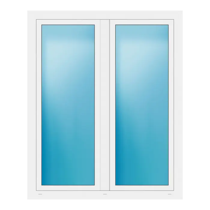 Zweiflügeliges Fenster 138x168 cm Weiß