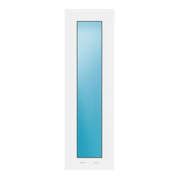 Festverglasung 32x104 cm Weiß