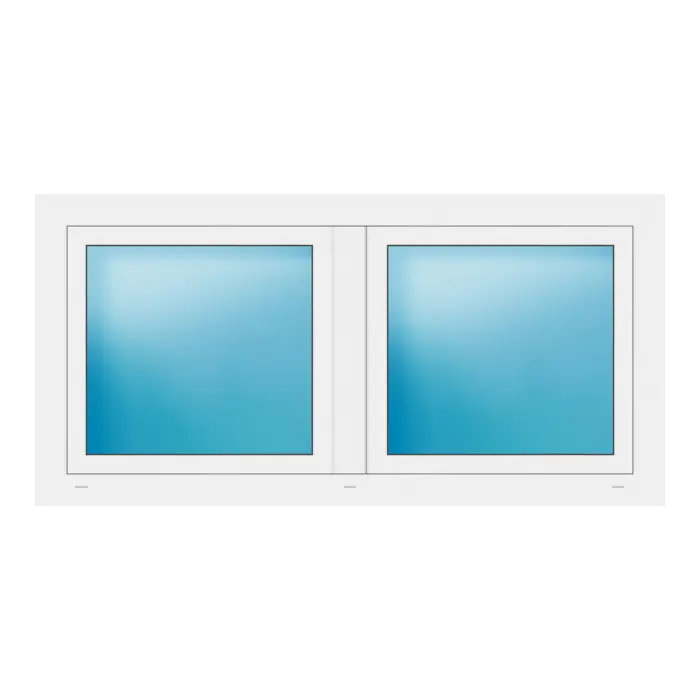 Zweiflügeliges Fenster 155,6x77 cm Weiß