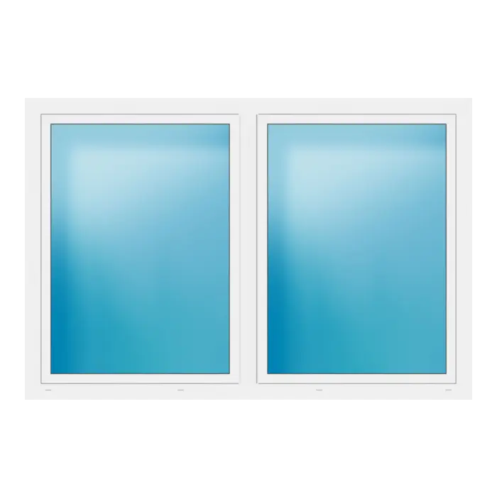 Zweiflügeliges Fenster 218x147 cm Weiß