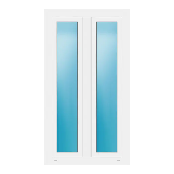 Zweiflügeliges Fenster 84x152 cm Weiß