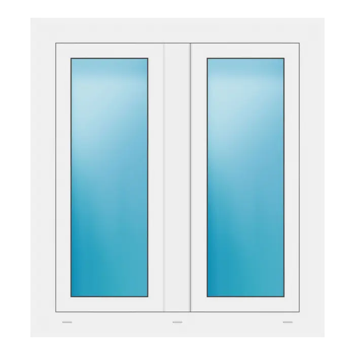Zweiflügeliges Fenster 92x100 cm Weiß