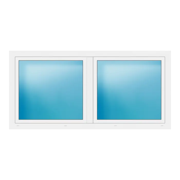 Zweiflügeliges Fenster 210x102 cm Weiß