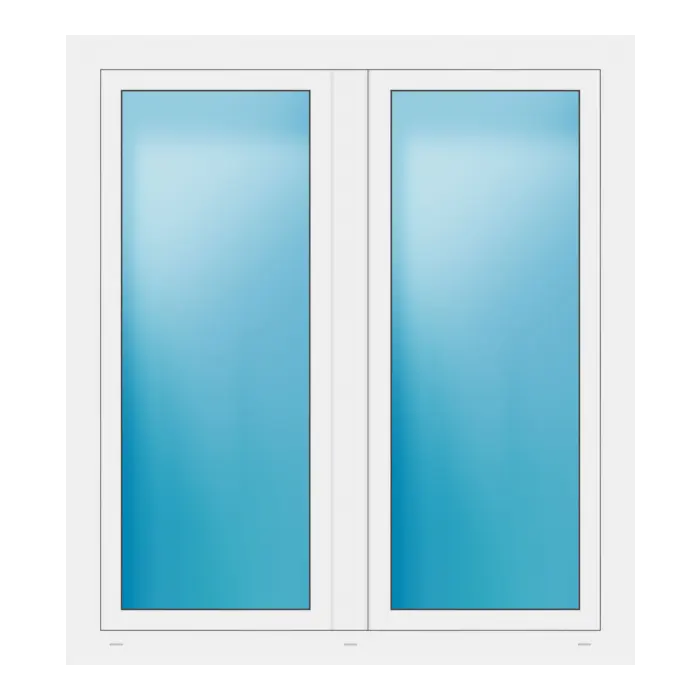 Zweiflügeliges Fenster 130x144 cm Weiß