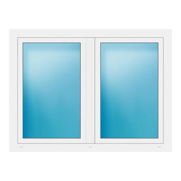Zweiflügeliges Fenster 149,7x113,2 cm Weiß