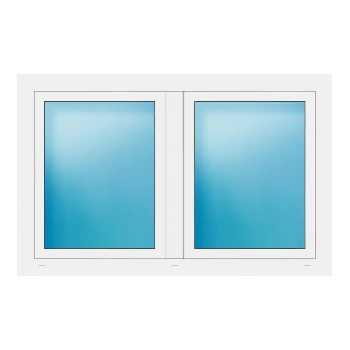 Zweiflügeliges Fenster 147x94 cm Weiß
