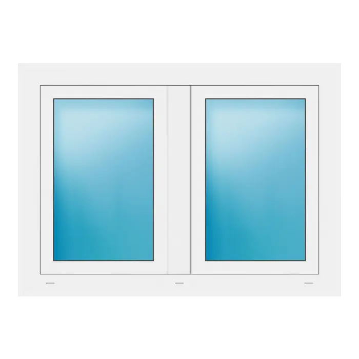 Zweiflügeliges Fenster 115x83 cm Weiß