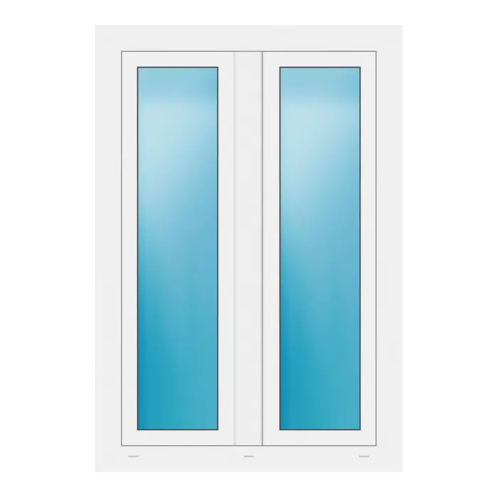 Zweiflügeliges Fenster 92x134 cm Weiß