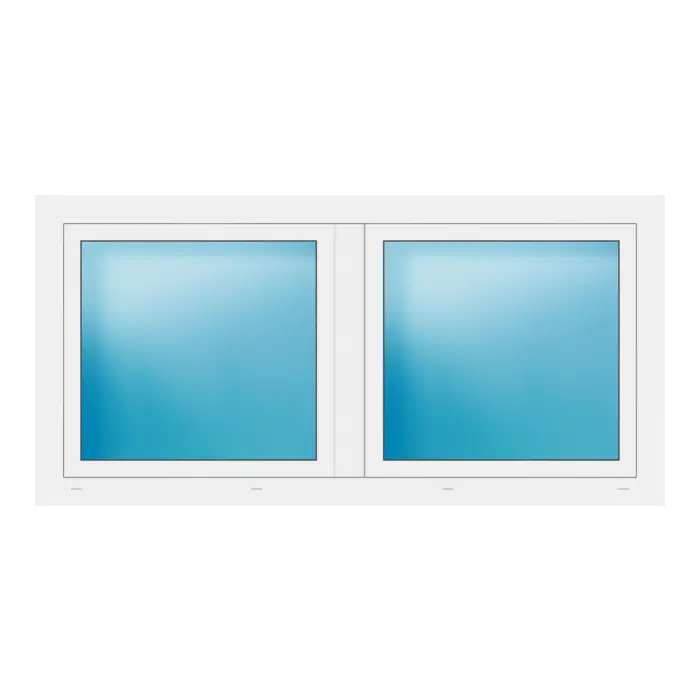 Zweiflügeliges Fenster 174x86 cm Weiß