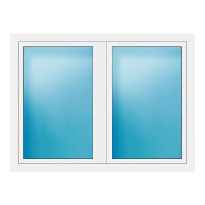 Zweiflügeliges Fenster 177x133 cm Weiß