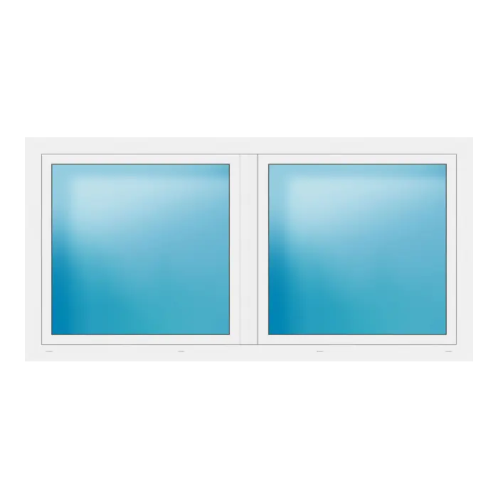 Zweiflügeliges Fenster 212x106 cm Weiß