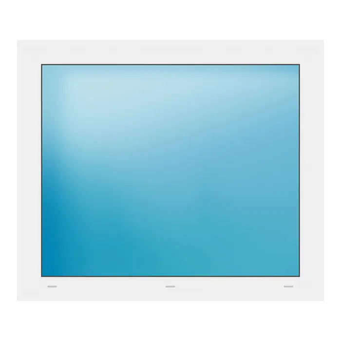 Festverglasung 100x85 cm Weiß