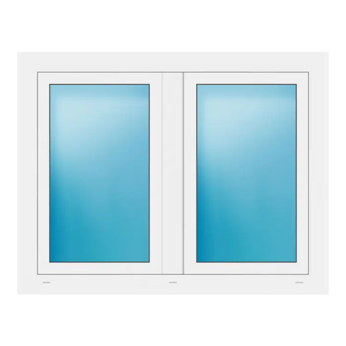 Zweiflügeliges Fenster 122x95 cm Weiß