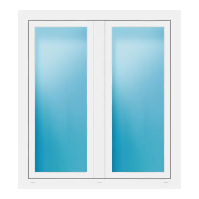 Zweiflügeliges Fenster 122x134 cm Weiß