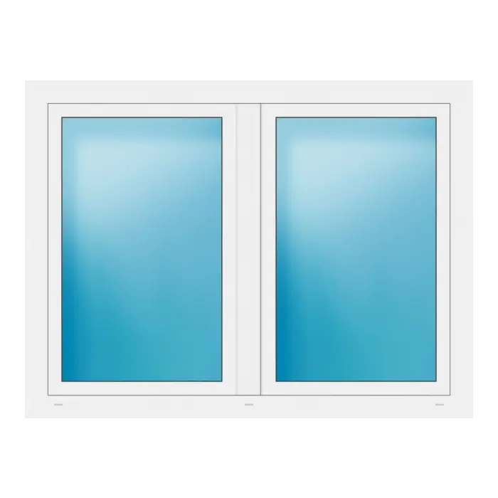 Zweiflügeliges Fenster 154x116 cm Weiß