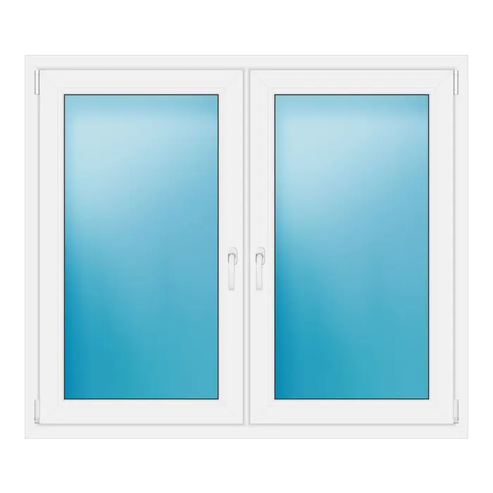 Zweiflügeliges Fenster 144x124,5 cm Weiß