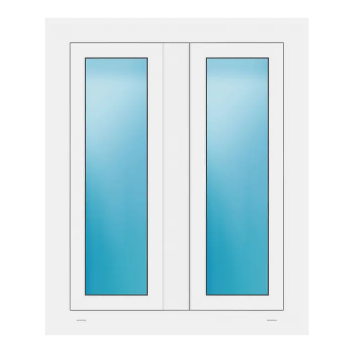 Zweiflügeliges Fenster 83x100 cm Weiß