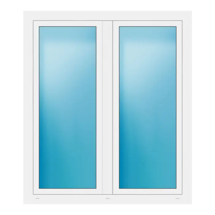 Zweiflügeliges Fenster 136x156 cm Weiß