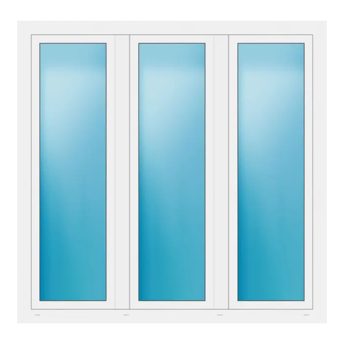 Dreiflügeliges Fenster 174x170 cm Weiß