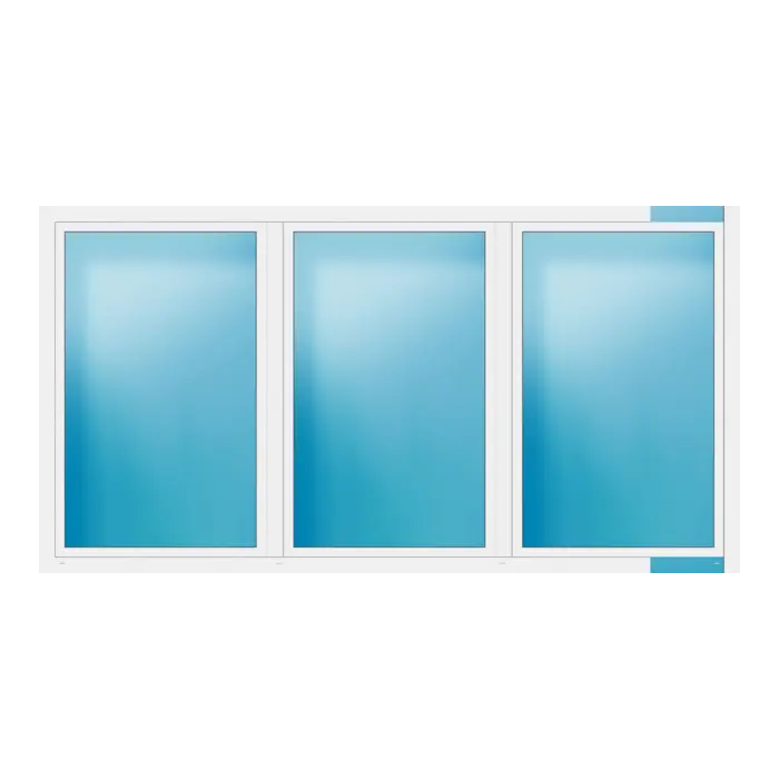 Dreiflügeliges Fenster 344x180 cm Weiß