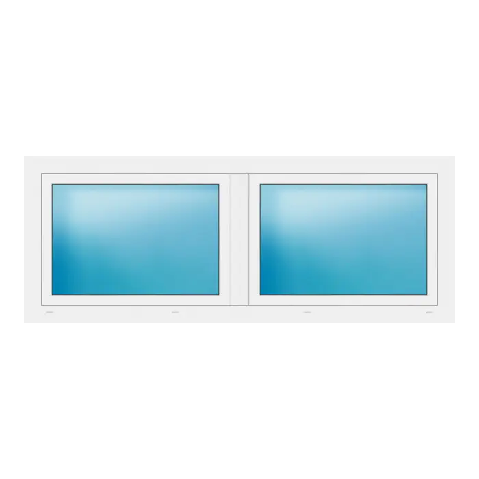 Zweiflügeliges Fenster 194x75 cm Weiß