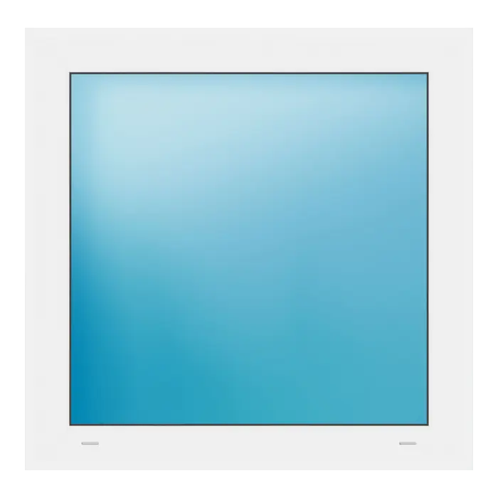 Festverglasung 79x78 cm Weiß