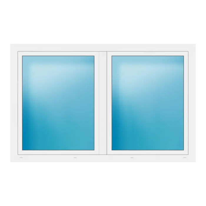 Zweiflügeliges Fenster 196x125 cm Weiß