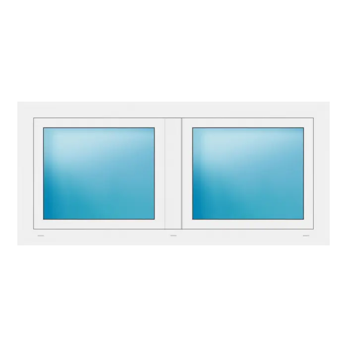 Zweiflügeliges Fenster 152x70 cm Weiß