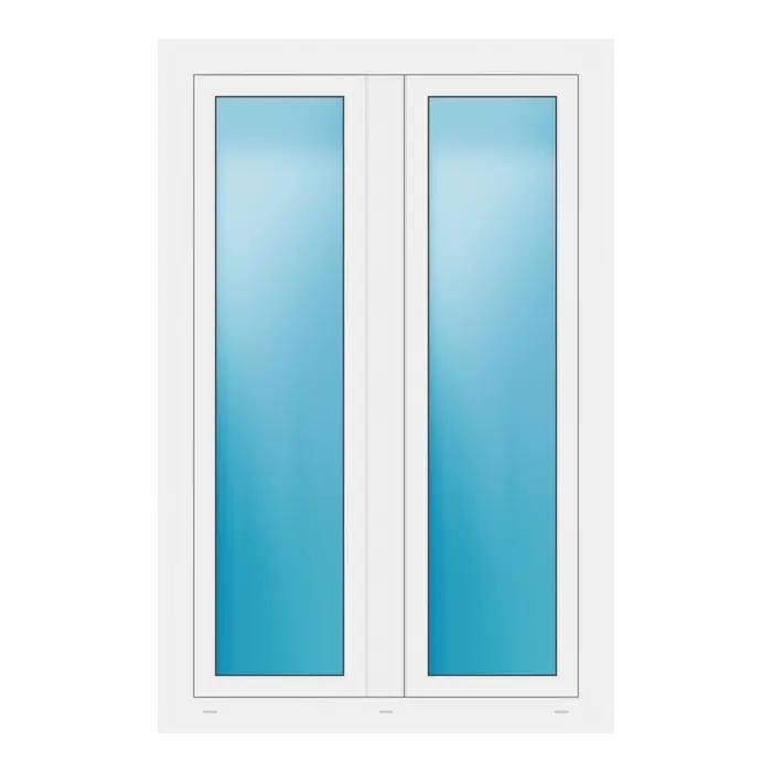 Zweiflügeliges Fenster 100x152 cm Weiß