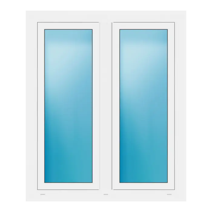 Zweiflügeliges Fenster 108,5x129 cm Weiß