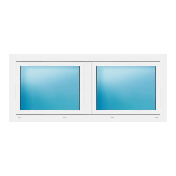 Zweiflügeliges Fenster 174x74 cm Weiß