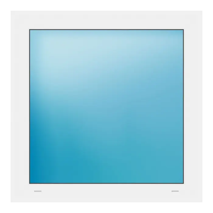 Festverglasung 81x81 cm Weiß