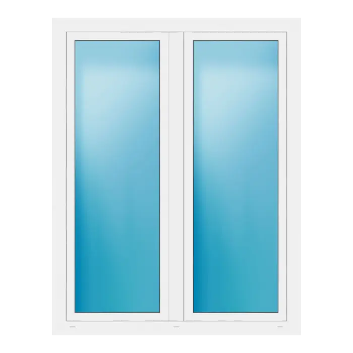 Zweiflügeliges Fenster 138x176 cm Weiß