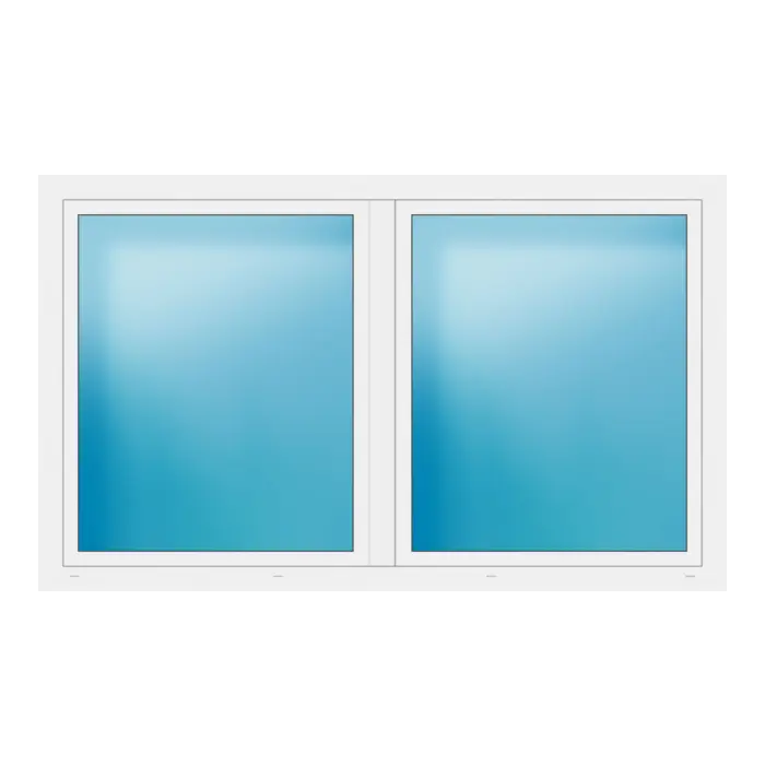 Zweiflügeliges Fenster 218x132 cm Weiß