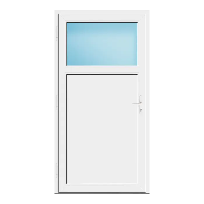 Nebeneingangstür 118x228 cm Anthrazitgrau genarbt 1/3 Glas