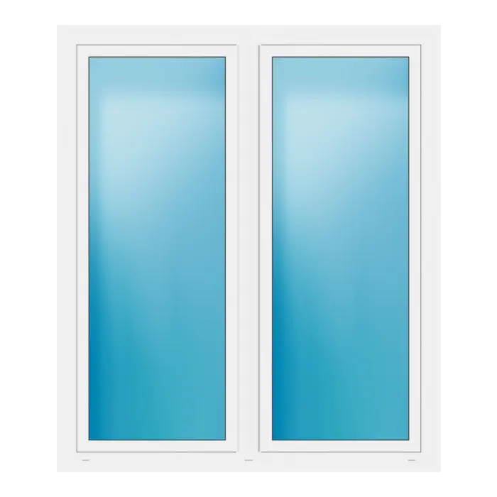 Zweiflügeliges Fenster 152x177 cm Weiß