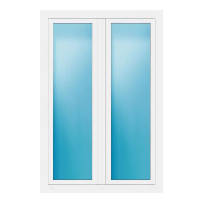 Zweiflügeliges Fenster 120x178 cm Weiß