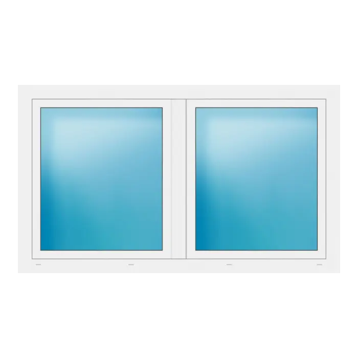 Zweiflügeliges Fenster 180x105 cm Weiß