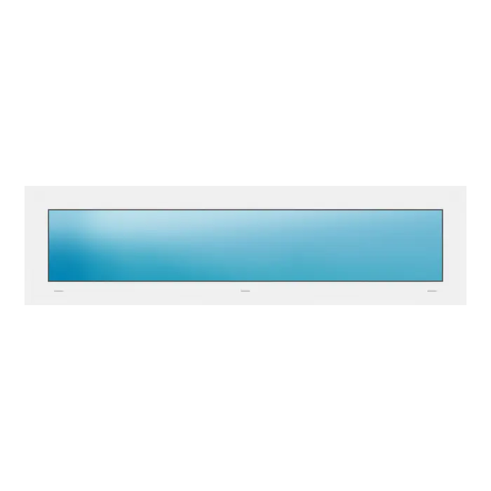 Festverglasung 148x40 cm Weiß