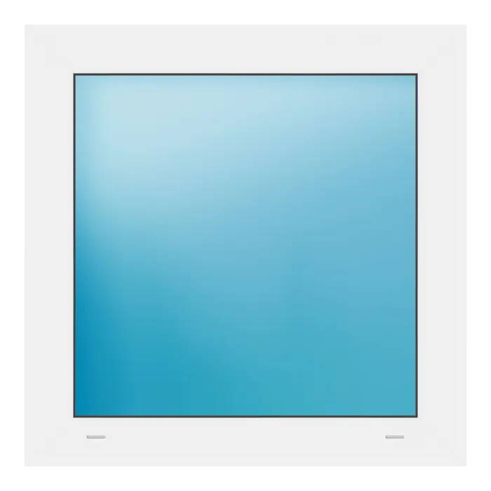 Festverglasung 71x71 cm Weiß