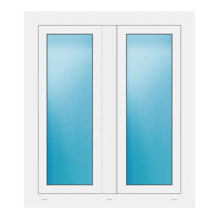 Zweiflügeliges Fenster 94x108 cm Weiß